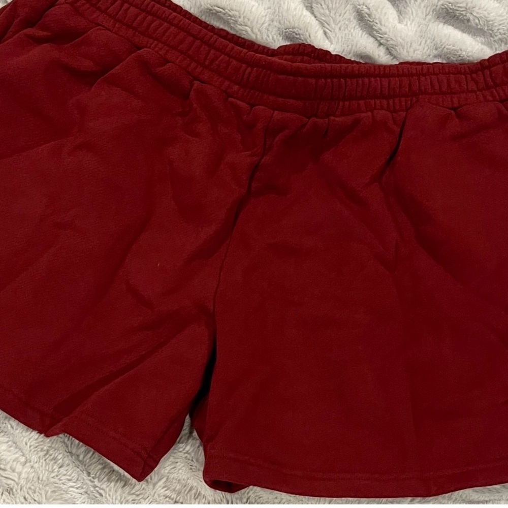 Parke’s Heritage Lounge Sweat Shorts in Maroon Red